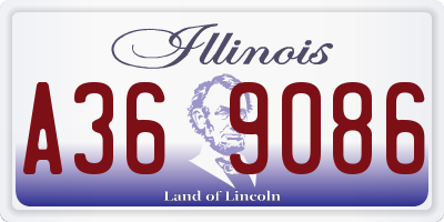 IL license plate A369086