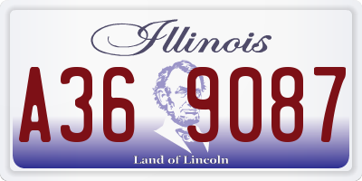 IL license plate A369087