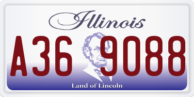 IL license plate A369088