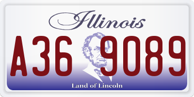 IL license plate A369089