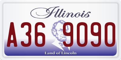 IL license plate A369090