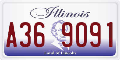 IL license plate A369091