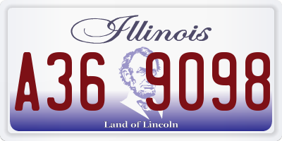 IL license plate A369098
