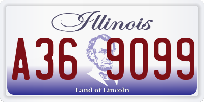 IL license plate A369099