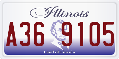 IL license plate A369105