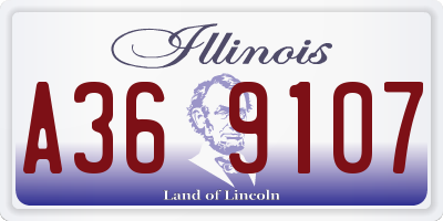 IL license plate A369107