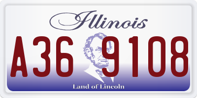 IL license plate A369108