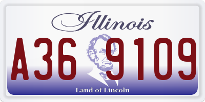 IL license plate A369109