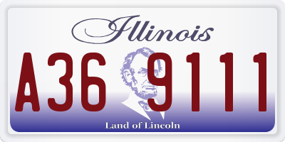 IL license plate A369111