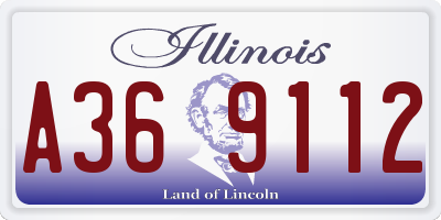 IL license plate A369112