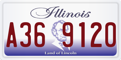 IL license plate A369120