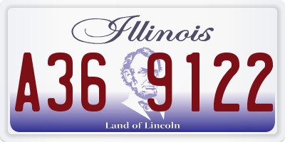 IL license plate A369122