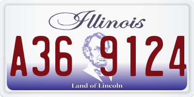IL license plate A369124