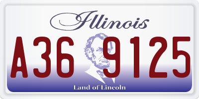 IL license plate A369125