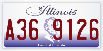 IL license plate A369126
