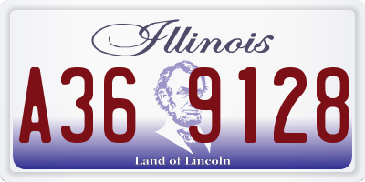 IL license plate A369128