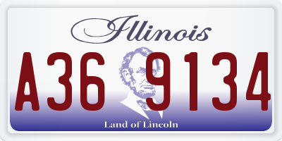 IL license plate A369134