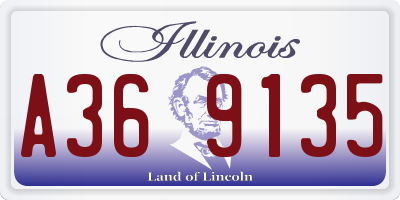 IL license plate A369135