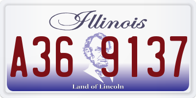 IL license plate A369137