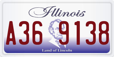 IL license plate A369138