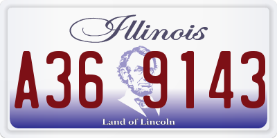 IL license plate A369143
