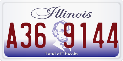 IL license plate A369144