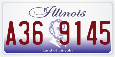 IL license plate A369145