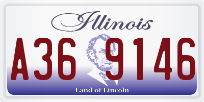 IL license plate A369146