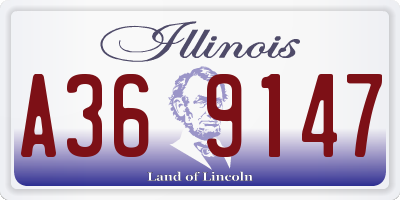 IL license plate A369147