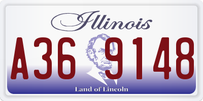 IL license plate A369148