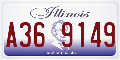 IL license plate A369149
