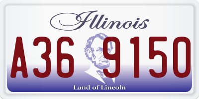 IL license plate A369150