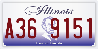IL license plate A369151