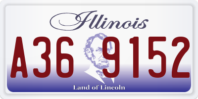 IL license plate A369152