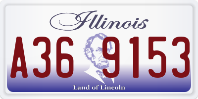 IL license plate A369153