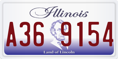 IL license plate A369154