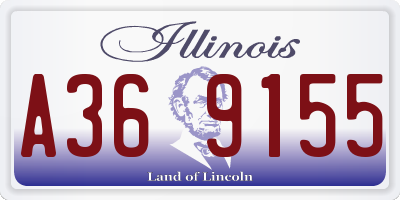 IL license plate A369155