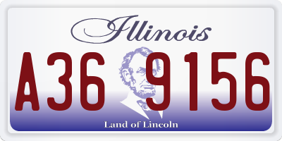 IL license plate A369156