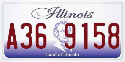 IL license plate A369158