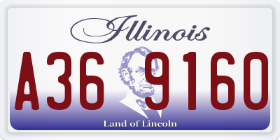 IL license plate A369160