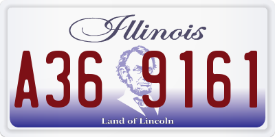IL license plate A369161
