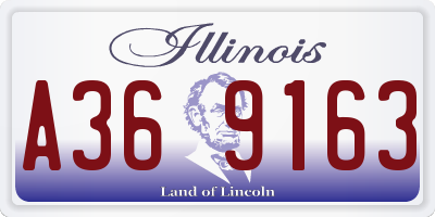 IL license plate A369163