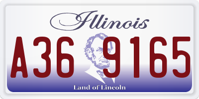 IL license plate A369165