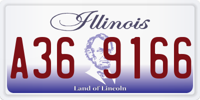 IL license plate A369166