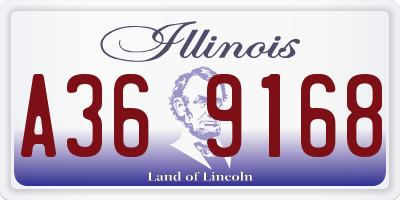 IL license plate A369168