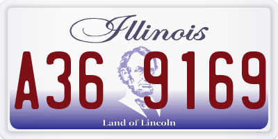IL license plate A369169