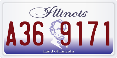 IL license plate A369171