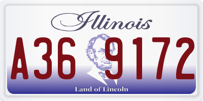 IL license plate A369172
