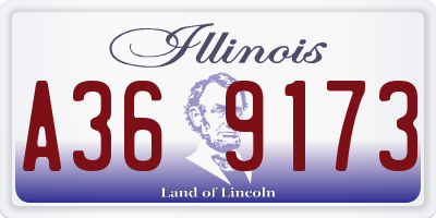 IL license plate A369173
