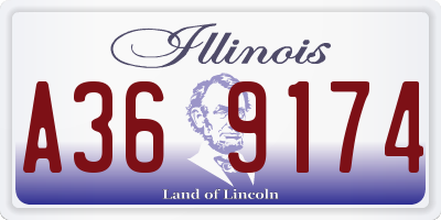 IL license plate A369174